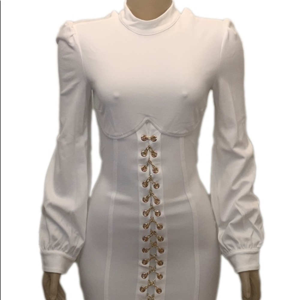 White Dress W/ Back cut out